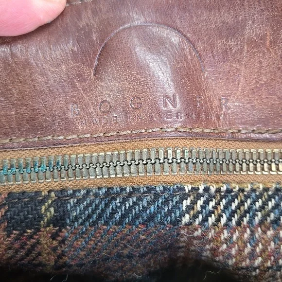 Bogner Brown Leather Backpack Travel Bag Handbag Tote - Picture 14 of 14